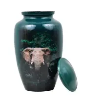 Elephant Cremation Forest Pet Urn Decorative urn Box Ashes Keepsake urn pet urn