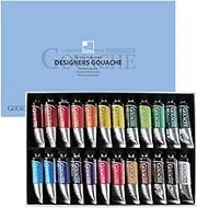 Professional Designers Gouache Paint Set A, Multicolor, 15ml 24 Tubes