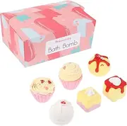 NULYLU Relaxing Spa Balls 6 Pack Natural Bath Salt Cake Shape Balls for Home Hotel Travel