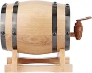 1L Mini Portable Oak Barrels for Aging Whiskey, Practical Wooden Barrel for Storing Red Wine Brandy Whiskey Tequila