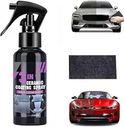 VOVOWOO 3-in-1 Ceramic Coating Spray for Cars | Quick Hydrophobic Nano Coating Spray with Mirror Effect | Scratch-Resistant Paint Protection for Cars, Motorcycles, Glass & Trim
