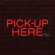 BRAND NEW "PICK-UP HERE" 30x12X1 INCH LED FLEX WINDOW/WALL INDOOR SIGN 30281