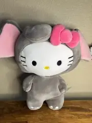 Sanrio Hello Kitty Mascot Gray Circus Elephant Plush Stuffed Toy 10" Fiesta NWT
