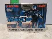 1990 TOPPS ROBO COP 2 THE MOVIE SEALED GLOSSY CARD SET OF 110 & 11 STICKERS MINT