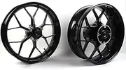 Gloss Black Front and Rear Wheel Rims Compatible with Honda CBR1000RR 2008-2016