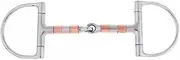 D Ring Snaffle Bit Horse Riding with Copper Roller Stainless Steel Equestrian Tack
