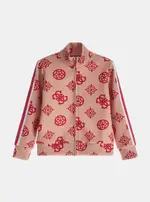 GUESS Pink Logo Active Jacket Size: 12, Elastane