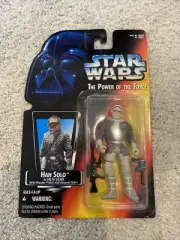 New 1995 Kenner Star Wars Power of the Force Han Solo Hoth Gear 3.75" Figure