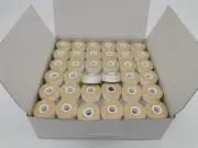 Prewound bobbin card board size L white color 144pcs per box 75D/2 Polyester