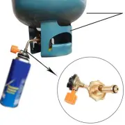 Outdoor Camping For Gas Butane Cylinder Tank Refill Connector Adapter Valve.