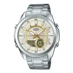 【CASIO】CASIO卡西歐 50米防水世界時間不鏽鋼錶帶電子錶 AMW-810D-9A台灣卡西歐保固一年