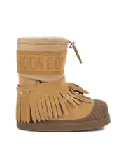 Moon Boot X Moncler Brown Fringed Suede Snow Boots