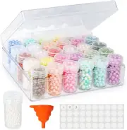 Bigotters Embroidery Diamond Storage Box, 30PCS Big Clear Plastic Bead Container