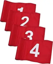 GANAZONO Golfs Targeting Flags 4pcs Small Portable Numbers for Golf Course Training