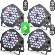 Wireless Rechargeable Par Can Lights 4 Pack Wireless Led Uplights Battery Powere