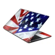 Skin Decal Wrap for MacBook Pro 13" Retina Touch Electric American Flag U.S.A.