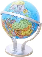 Large Desktop Globe Boys and Girls Learning Toy Interactive Teaching Globe 720 Degrees Rotation Decorative World Map for Home Classroom