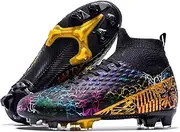 curunect Unisex-Child Soccer Cleats Lightweight Training Football Shoes for Youth