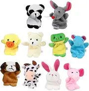 10pcs Finger Doll Duck Doll Rabbit Bunny for Puppets for The Marionettes Finger for Hand Finger Puppet Fabric