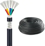 2/3/4/5 Conductor Multi-core Shielded Wire 18/20/22AWG Tinned Copper Core PVC Cable UL Certified for Outdoor Lighting Automotive Batteries Solar Panels(100ft,20AWG-5C)