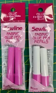 Sewline Fabric Glue Pen Refills // Pink & Blue