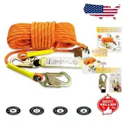 High-Tensile 50FT Safety Rope with Abrasion Resistant Design for Professionals