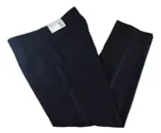 Alfani Mens Dress Pants New 34 x 30 Navy Blue Side Stripe Travel Ready Stretch