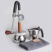 Outdoor Milk Frother,350ml Steam Boiling Water Frothing Machine with 3-Hole Steam Nozzle,Pressure Gauge and 4 ± 0.5 Bar Relief Valve,Handheld Camping Milk Steamer,Adjustable Angle,for Make Foam(M2)