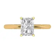 1.55ct Radiant¬†Cut Solitaire Statement Promise Engagement Ring 14k Yellow Gold