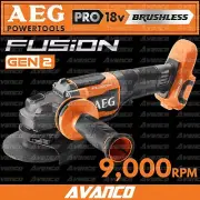 AEG 18V FUSION Brushless 125mm Angle Grinder Tool Only Cordless A18FSAG1250 NEW
