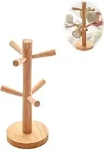 Mug Tree Holder，Mug Rack Tabletop Holder，Cup Holder Storage Organizer，Kitchen Display Stand，Cup Mug Wood Hooks，Accessory Holder