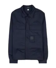logo-patch lightweight shirt jacket XL,L,M,XXL Black