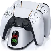Dual Controller Charger Station Dock ON/OFF For PS5 PlayStation 5