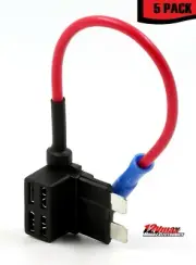 5 Pack ATC ATO Add-on Circuit Fuse Taps Holder Piggy Back USA Dual Protect