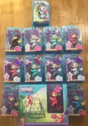 FINGERLINGS 10 Monkeys +1 Playset With Monkey,Unicorn Toy Bundle Retired Rare