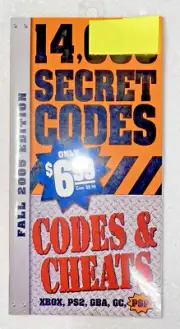 New & Factory Sealed Codes & Cheats Fall 2005 Edition Prima Official Game Guide
