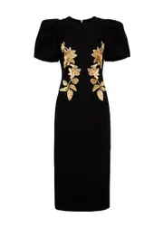 Rebecca Vallance Versailles Sequin-embellished Midi Dress - Black - 8 (UK 8 / S) 8 (UK 8 / S)