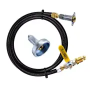 2m Refill USA,AU propane bottle with pol adapter&straight mini fill valve+dish