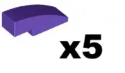 LEGO 5 New Dark Purple Slopes Curved 3 x 1 Stud Piece Part 50950 PP03