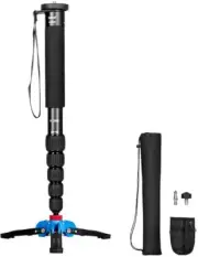 Koolehaoda Extendable Camera Aluminum Monopod with Removable Tripod Support Base