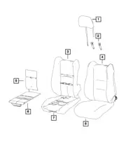 Genuine Mopar Front Seat Back Cover Right 5PK38HL1AC