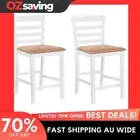 bar stools kitchen dining room rustic charm white brown cream 41x49x96 1702