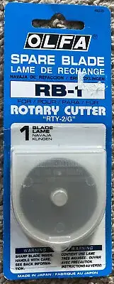 Olfa Rotary Cutter Spare Blade RB-1 "RTY-2/G" 45mm New in sealed Pkg Japan