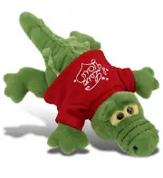DolliBu I LOVE YOU Super Soft Green Alligator Plush with Red Shirt - 14 inches