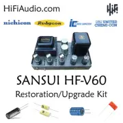 SANSUI HF-V60 amplifier rebuild restoration Capacitor Kit fix repair instruction
