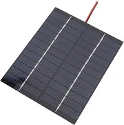 Solar Panel, 2 Pcs 2W 12V 110x136mm Polycrystalline Silicon Solar Panel charg er High Efficiency Solar Generator with Electronic Wire, for Phone Tablet and Other Electronic