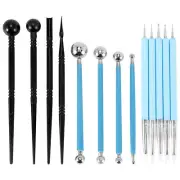 2X(13pcs Polymer Modeling Clay Sculpting Tools, Dotting Pen, Silicone Tips,4494