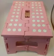 StepSafe Easy Fold Step Stool Up to 300lbs -Pink