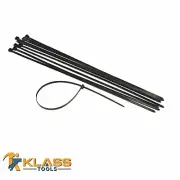 11" x 3 mm Heavy Duty Black Zip Ties, Cable Ties
