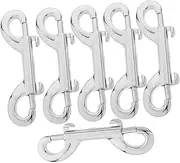 PLAFOPE Double Ended Brass Clips for Dog Leash 6pcs Stainless Steel Snap Hooks 360° Swivel Diving Buckle Pet Training Hook